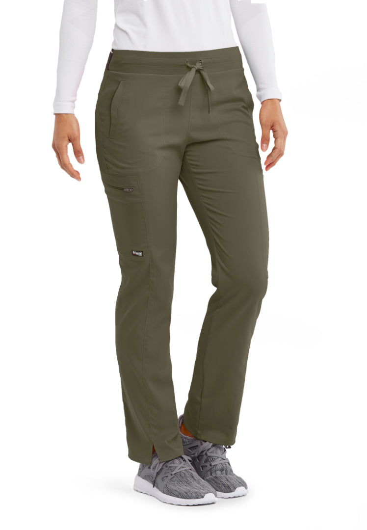 Grey's Anatomy™ Spandex Stretch "Kim" 3-Pocket Pant - Olive