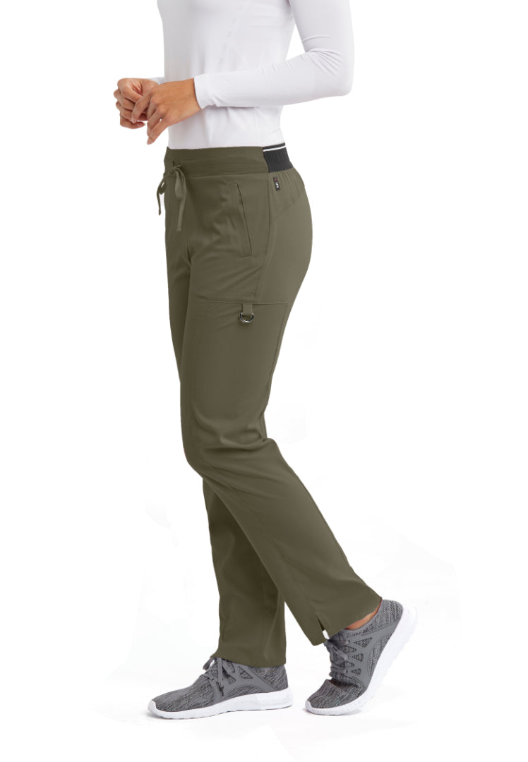 Grey's Anatomy™ Spandex Stretch "Kim" 3-Pocket Pant - Olive