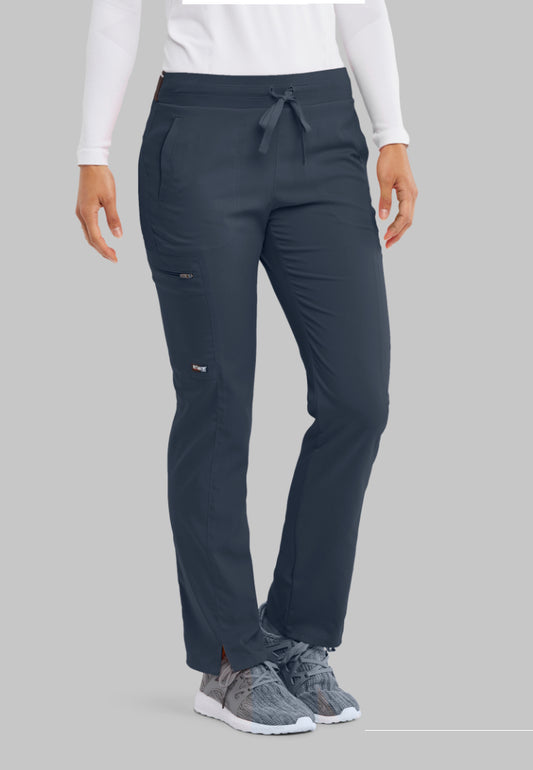 Grey's Anatomy™ Spandex Stretch "Kim" 3-Pocket Pant - Steel