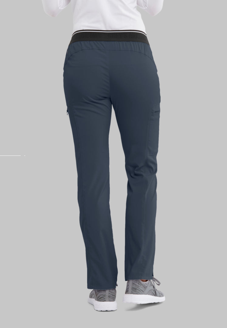 Grey's Anatomy™ Spandex Stretch "Kim" 3-Pocket Pant - Steel