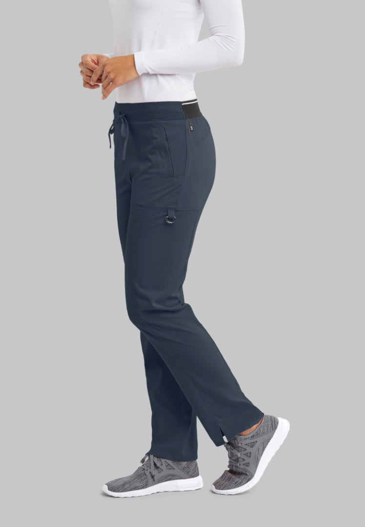 Grey's Anatomy™ Spandex Stretch "Kim" 3-Pocket Pant - Steel