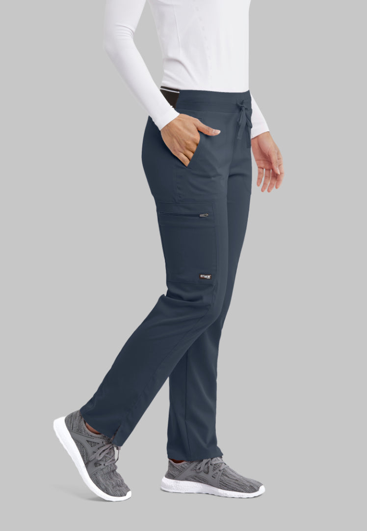 Grey's Anatomy™ Spandex Stretch "Kim" 3-Pocket Pant - Steel