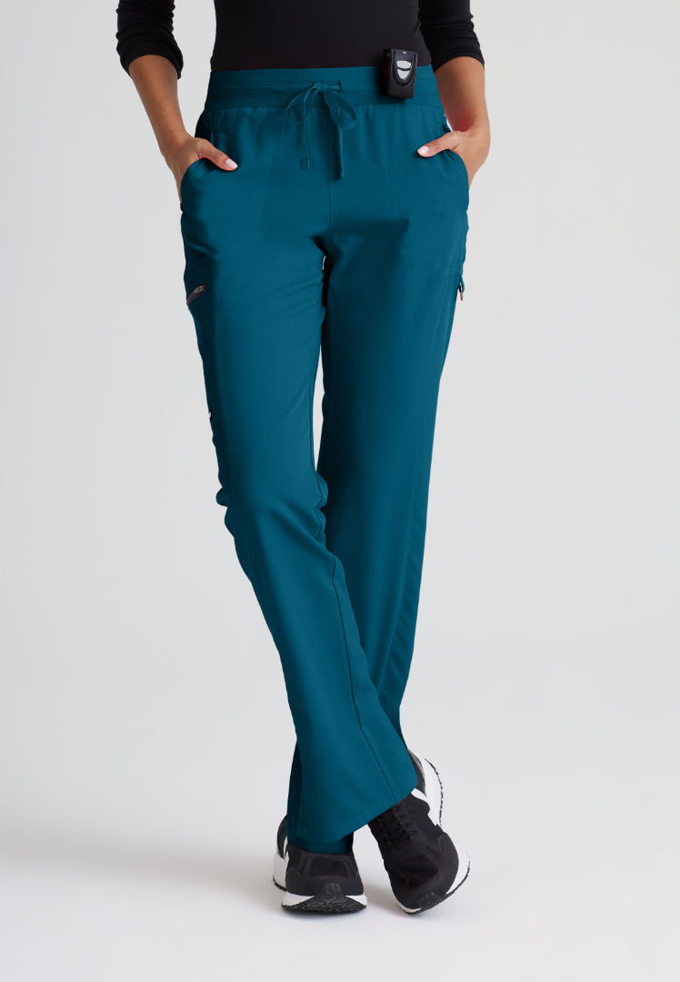 Grey's Anatomy™ Spandex Stretch "Kim" 3-Pocket Pant - Bahama