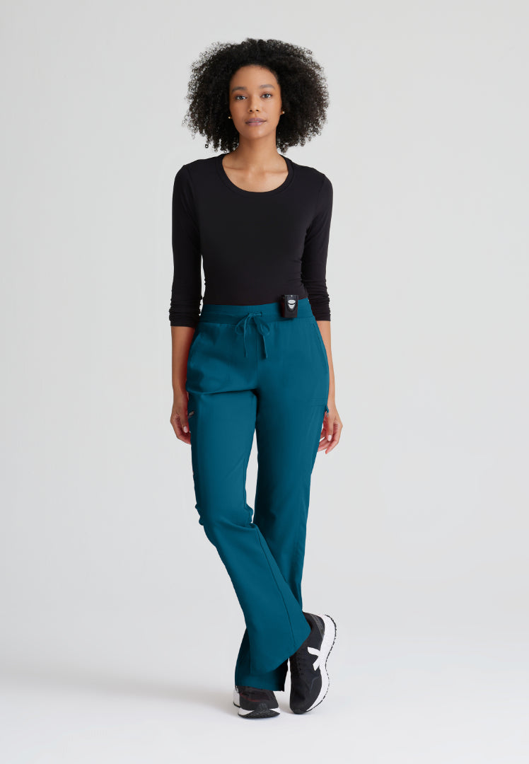 Grey's Anatomy™ Spandex Stretch "Kim" 3-Pocket Pant - Bahama