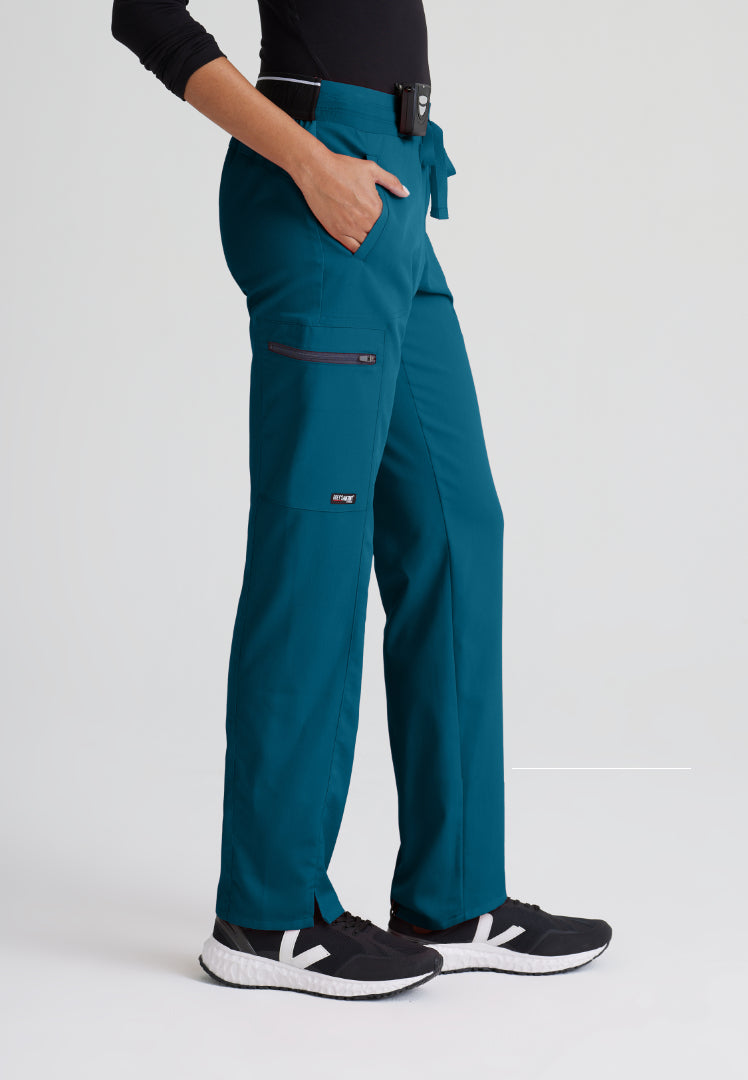 Grey's Anatomy™ Spandex Stretch "Kim" 3-Pocket Pant - Bahama