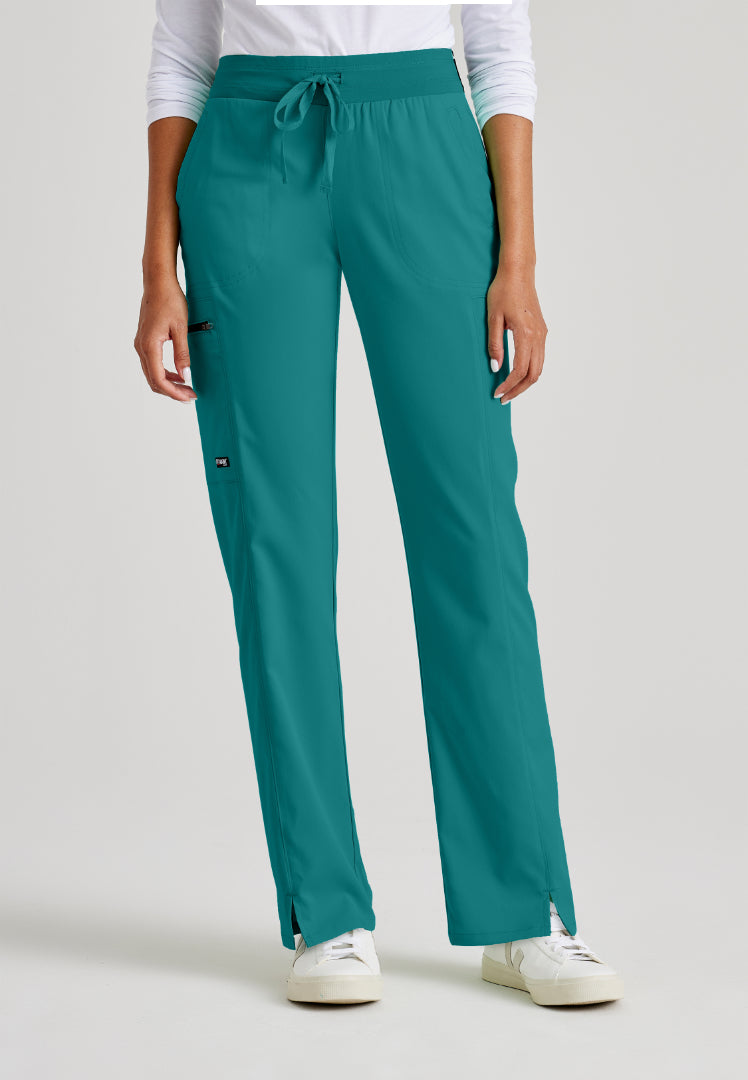 Grey's Anatomy™ Spandex Stretch "Kim" 3-Pocket Pant - Teal