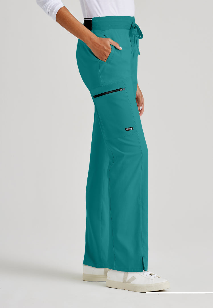 Grey's Anatomy™ Spandex Stretch "Kim" 3-Pocket Pant - Teal