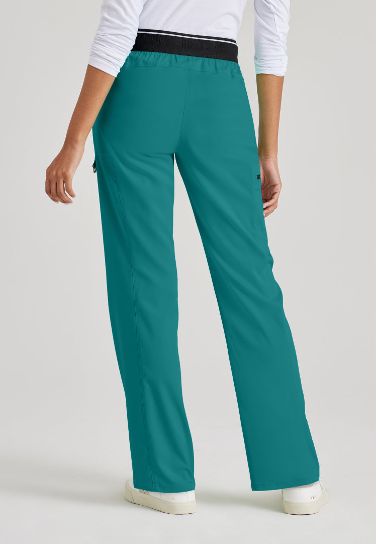 Grey's Anatomy™ Spandex Stretch "Kim" 3-Pocket Pant - Teal