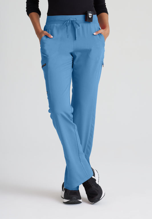 Grey's Anatomy™ Spandex Stretch "Kim" 3-Pocket Pant - Ciel Blue