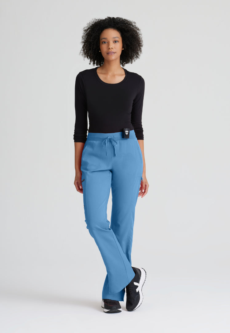 Grey's Anatomy™ Spandex Stretch "Kim" 3-Pocket Pant - Ciel Blue