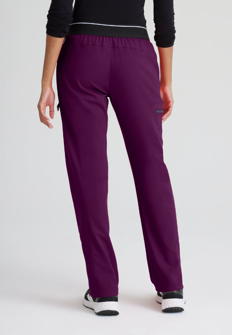 Grey's Anatomy™ Spandex Stretch "Kim" 3-Pocket Pant - Wine