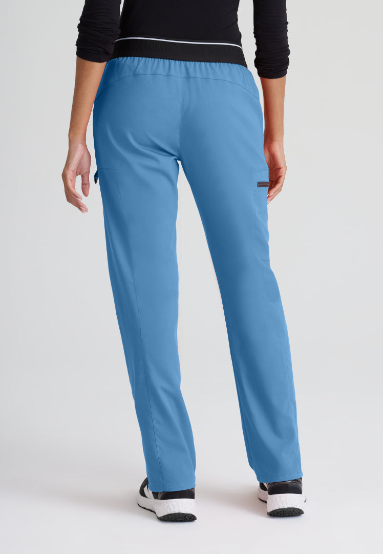 Grey's Anatomy™ Spandex Stretch "Kim" 3-Pocket Pant - Ciel Blue