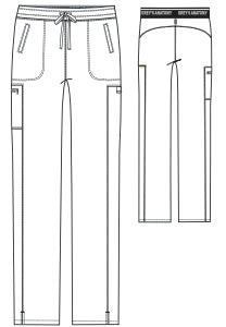 Line Drawing for Pantalon Kim à 3 poches - Ciel