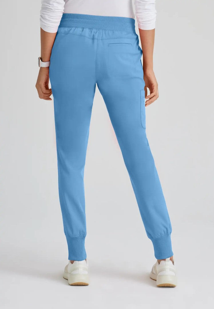 Pantalon de jogging taille mi-haute Eden à 5 poches - Bleu ciel