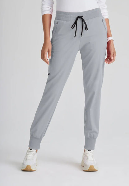 Grey's Anatomy™ Spandex Stretch "Eden" 5-Pocket Mid-Rise Jogger Scrub Pant - Moonstruck - The Uniform Store