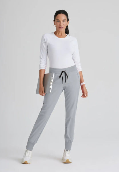 Grey's Anatomy™ Spandex Stretch "Eden" 5-Pocket Mid-Rise Jogger Scrub Pant - Moonstruck - The Uniform Store