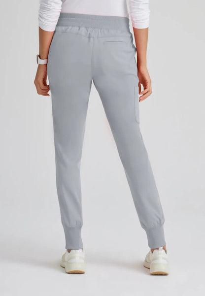 Grey's Anatomy™ Spandex Stretch "Eden" 5-Pocket Mid-Rise Jogger Scrub Pant - Moonstruck - The Uniform Store