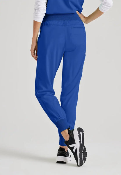 Grey's Anatomy™ Spandex Stretch "Eden" 5-Pocket Mid-Rise Jogger Scrub Pant - Galaxy - The Uniform Store