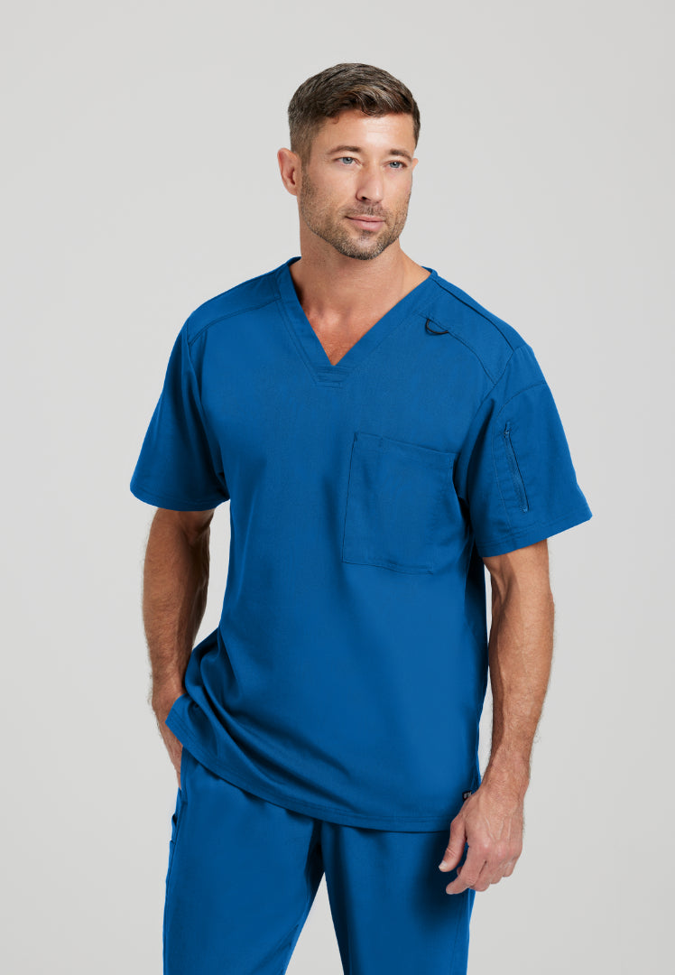 Murphy 2-Pocket V-Neck Scrub Top - New Royal