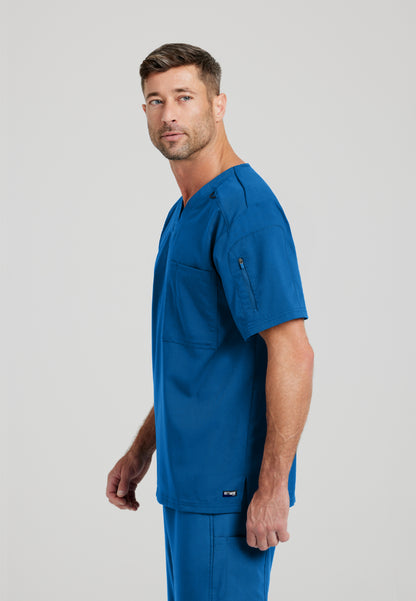 Murphy 2-Pocket V-Neck Scrub Top - New Royal