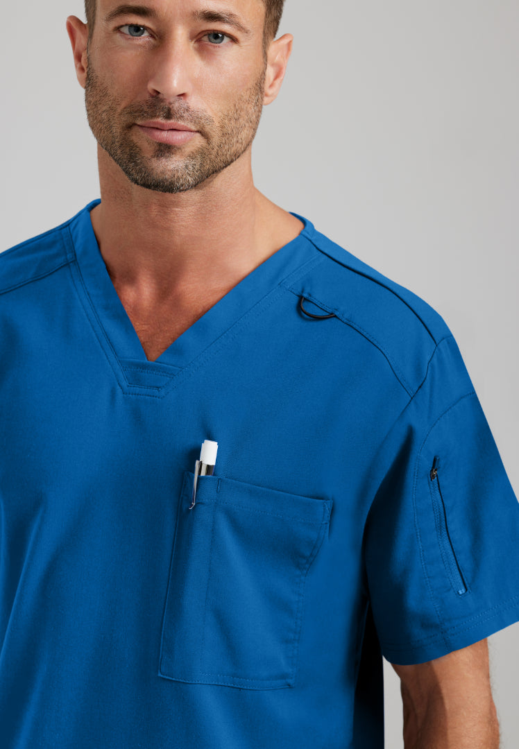 Murphy 2-Pocket V-Neck Scrub Top - New Royal