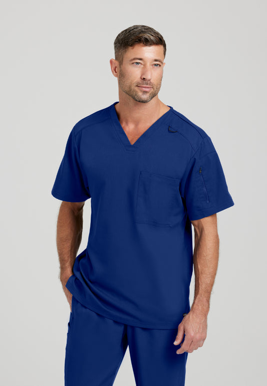 Murphy 2-Pocket V-Neck Scrub Top - Indigo