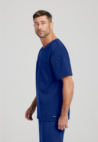 Murphy 2-Pocket V-Neck Scrub Top - Indigo