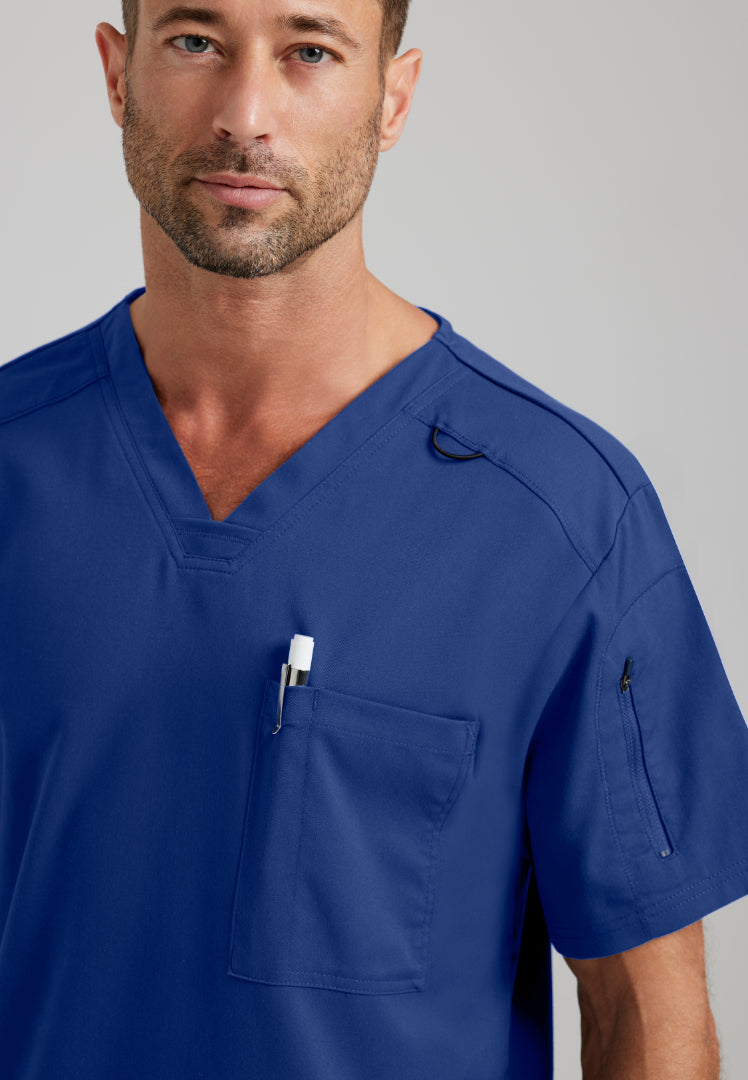 Murphy 2-Pocket V-Neck Scrub Top - Indigo