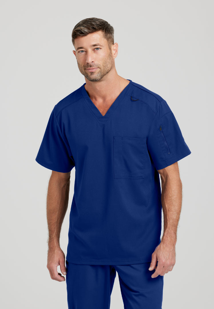 Murphy 2-Pocket V-Neck Scrub Top - Indigo