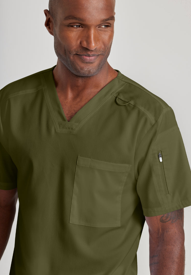 Murphy 2-Pocket V-Neck Scrub Top - Olive