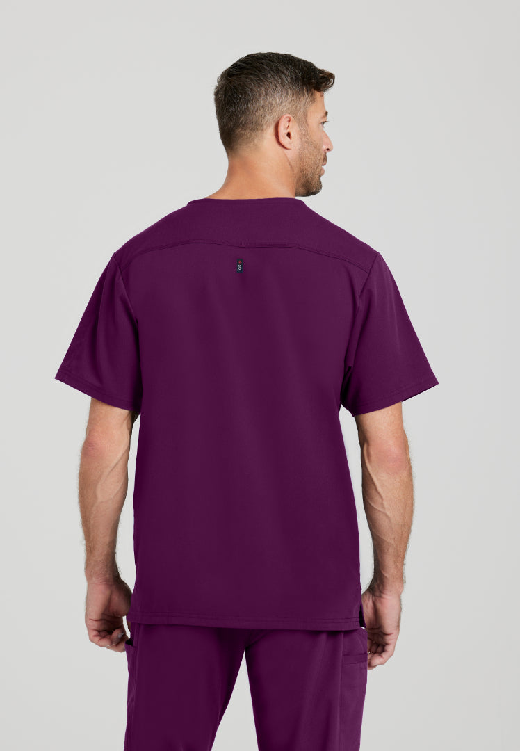 Murphy 2-Pocket V-Neck Scrub Top - Wine