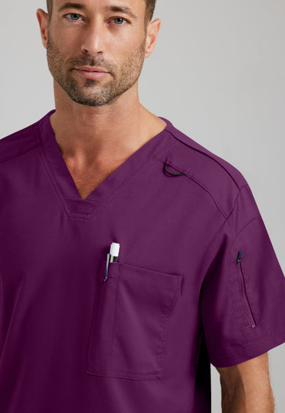 Murphy 2-Pocket V-Neck Scrub Top - Wine