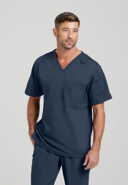 Murphy 2-Pocket V-Neck Scrub Top - Steel