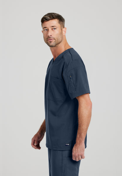 Murphy 2-Pocket V-Neck Scrub Top - Steel