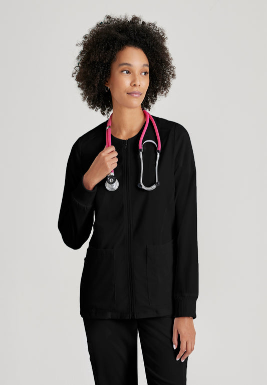 Gianna 5-Pocket Warm-Up Jacket - Black