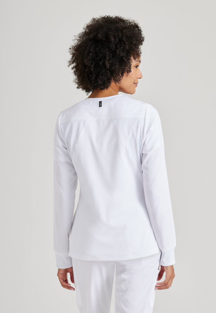 Gianna 5-Pocket Warm-Up Jacket - White