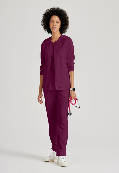 Gianna 5-Pocket Warm-Up Jacket - Wine
