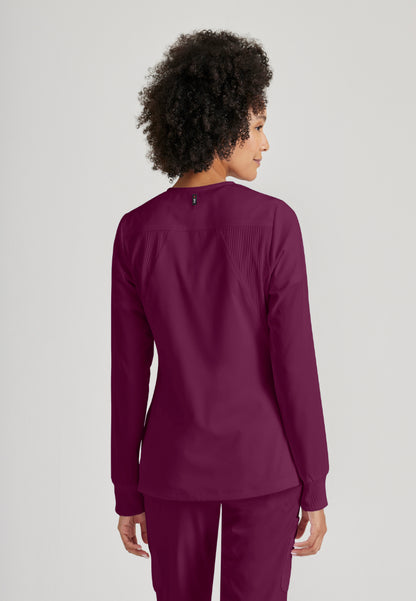 Gianna 5-Pocket Warm-Up Jacket - Wine