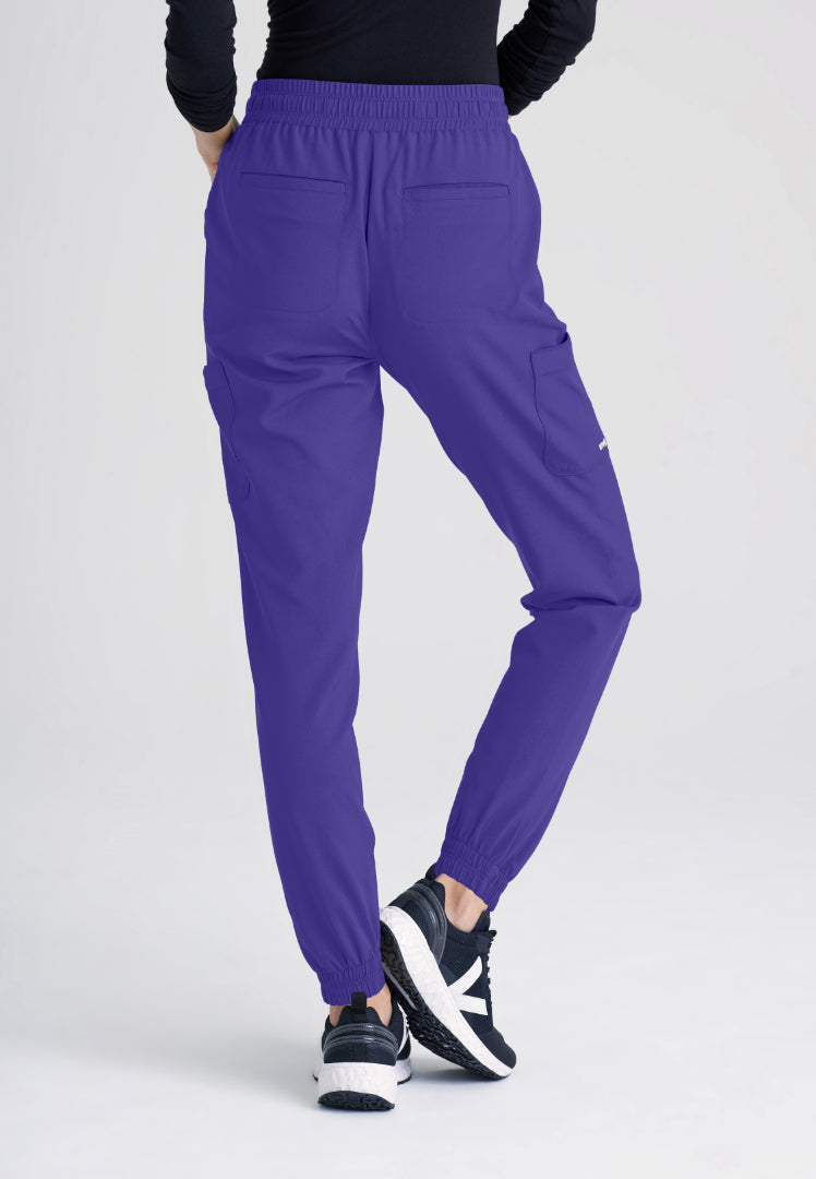 Grey's Anatomy™ Evolve "Terra" 6-Pocket Mid-Rise Cargo Pant - New Grape