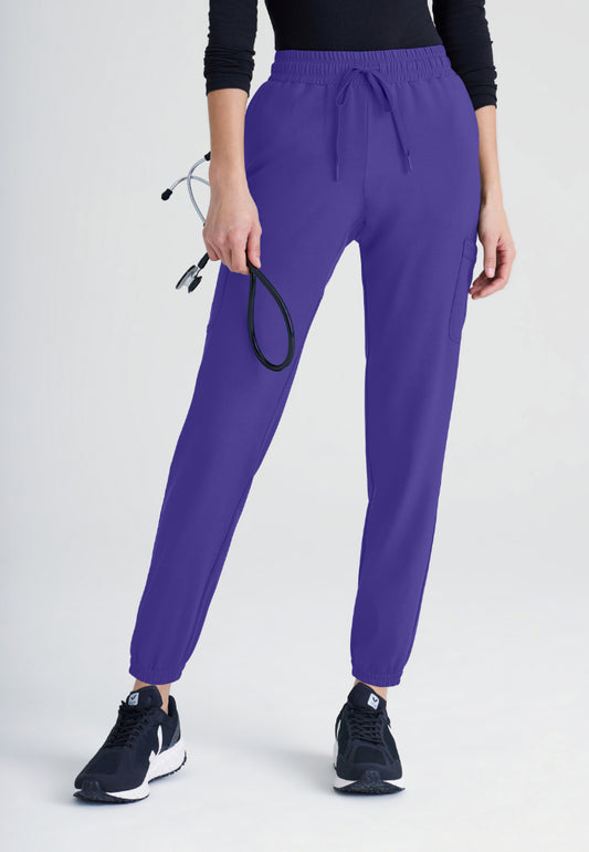 Grey's Anatomy Evolve "Terra" 6-Pocket Mid-Rise Cargo Pant - New Grape