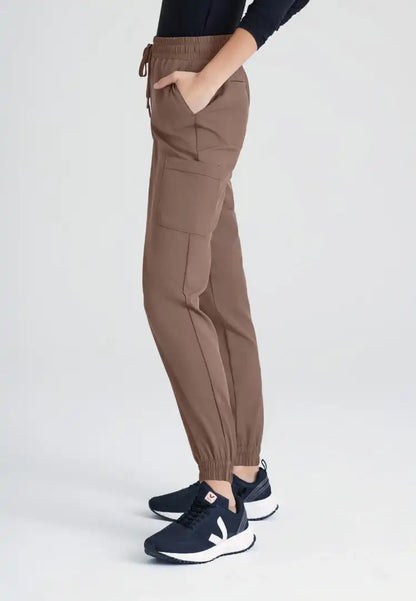 Grey's Anatomy™ Evolve "Terra" 6-Pocket Mid-Rise Cargo Pant - Driftwood - The Uniform Store