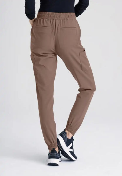 Grey's Anatomy™ Evolve "Terra" 6-Pocket Mid-Rise Cargo Pant - Driftwood - The Uniform Store