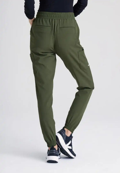 Grey's Anatomy™ Evolve "Terra" 6-Pocket Mid-Rise Cargo Pant - Fern - The Uniform Store