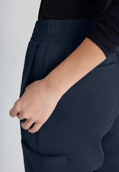 Grey's Anatomy™ Evolve "Terra" 6-Pocket Mid-Rise Cargo Pant - Steel - The Uniform Store