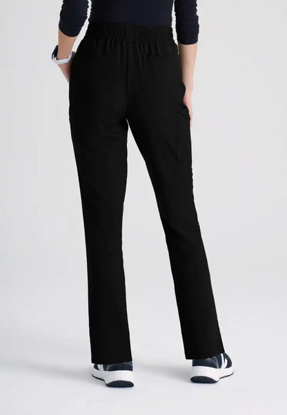 Grey's Anatomy™ Evolve "Cosmo" 6-Pocket Mid-Rise Tapered Leg Pant - Black - The Uniform Store