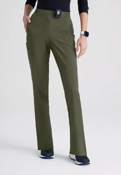 Grey's Anatomy™ Evolve "Cosmo" 6-Pocket Mid-Rise Tapered Leg Pant - Fern - The Uniform Store