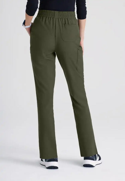 Grey's Anatomy™ Evolve "Cosmo" 6-Pocket Mid-Rise Tapered Leg Pant - Fern - The Uniform Store