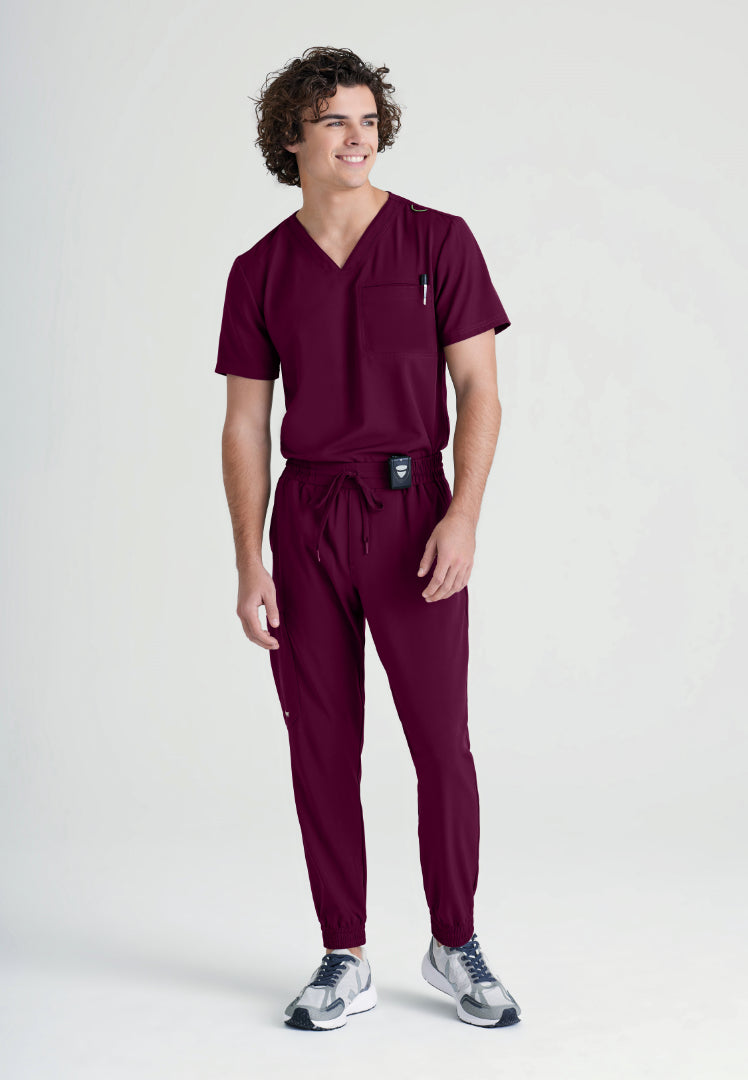 Voyager 5-Pocket Jogger Scrub Pant - Wine