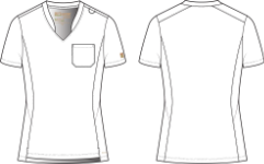 Line Drawing for Sway Banded V-Neck Tuck-In Top - Driftwood