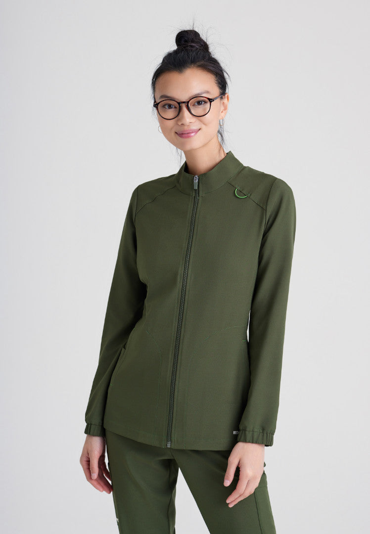 Virtue 3-Pocket Warm-Up Jacket - Fern